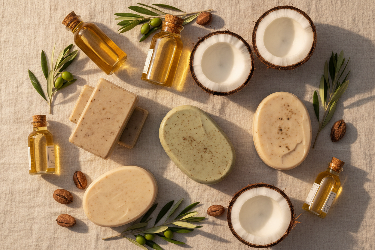 natural soaps and oils